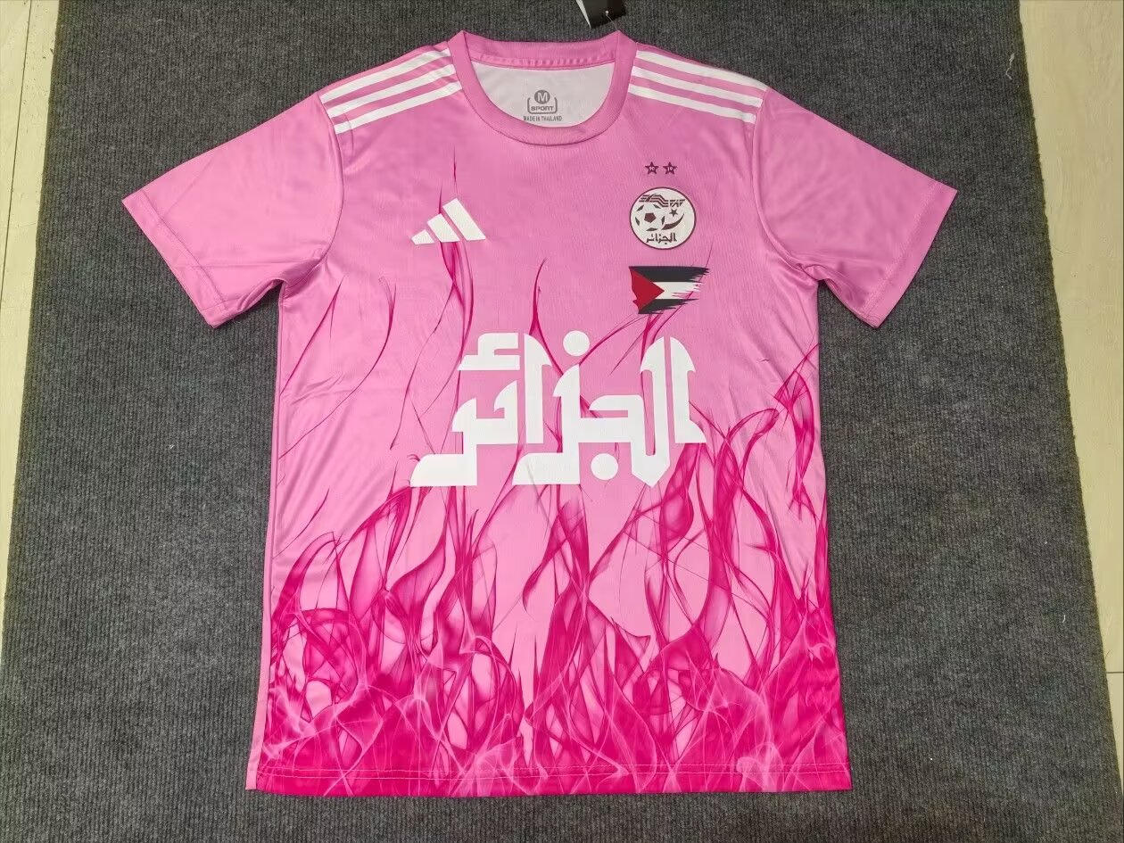 Algérie Maillot concept Palestine rose 2025/26