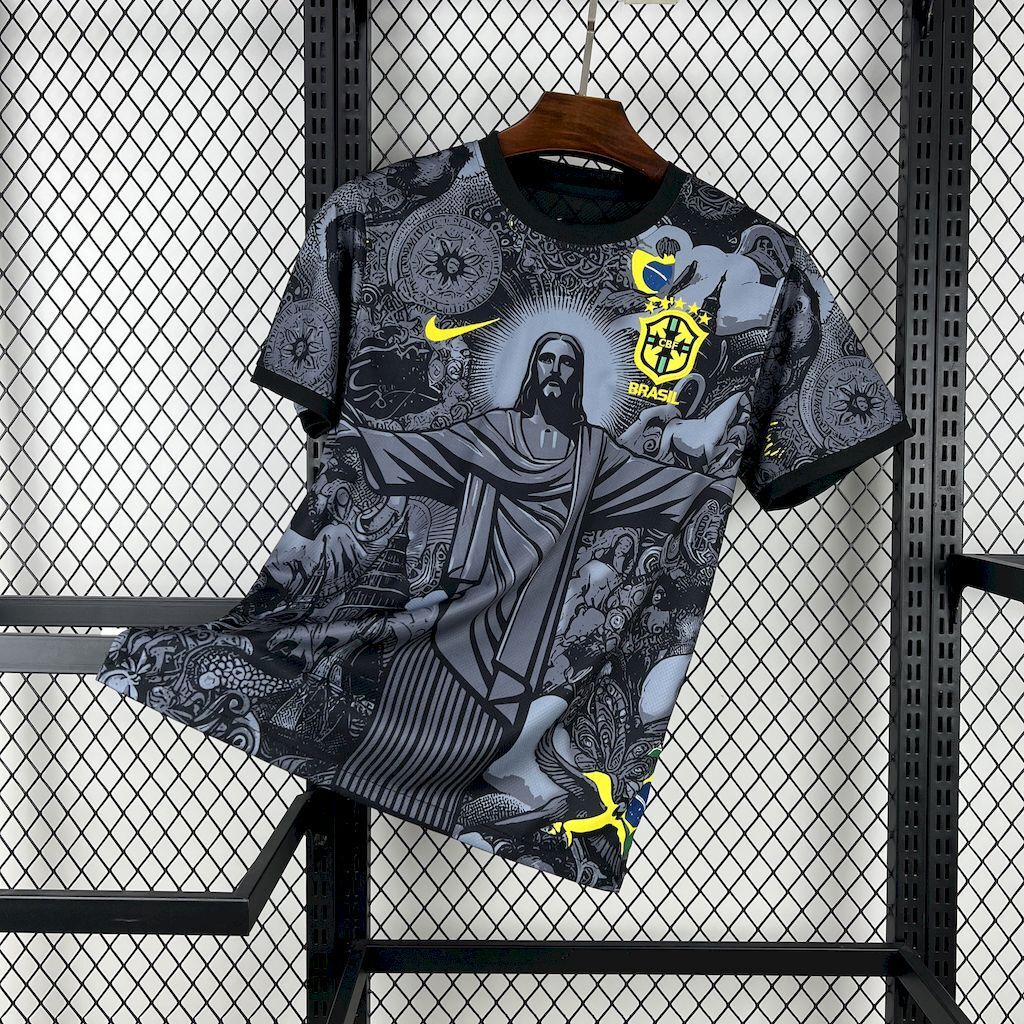 Brésil Maillot concept Christ noir 2024/25